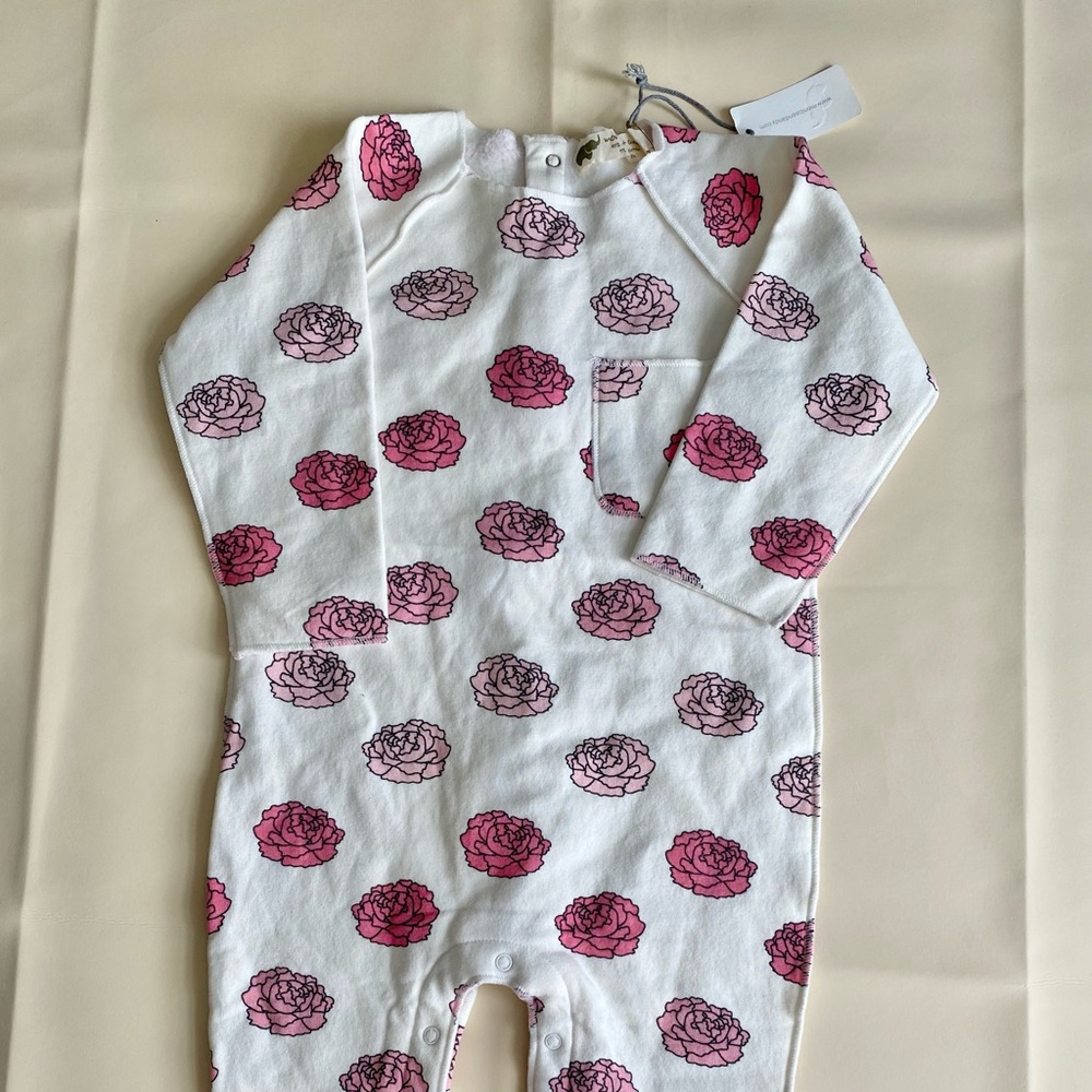 Monica and Andy Organic Baby Girl Fleece Romper